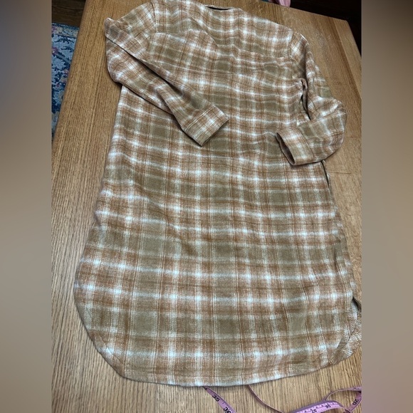 Jessica Simpson NWT Romi long plaid flannel button up sz Medium 20” p2p - Picture 8 of 10